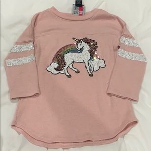 3/4 sleeve sequin shirt